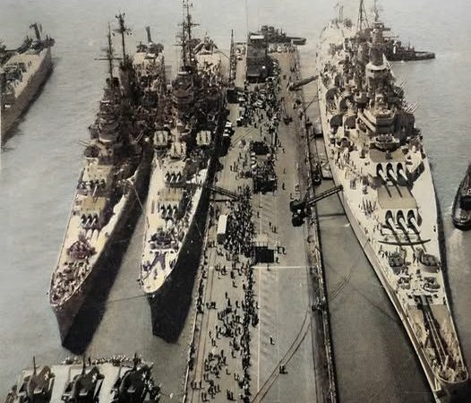 Three Legendary Battleships at Norfolk in 1952: USS Albany, USS Macon and USS Missouri – Symbols of US Naval Power